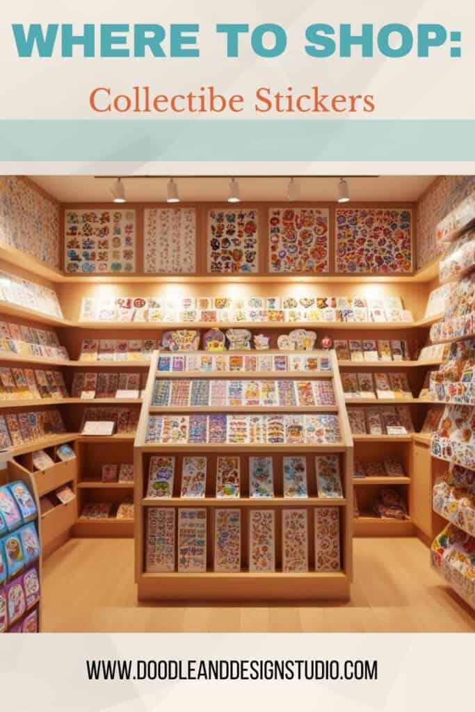 Sticker shop, pinterest pin, where to shop for stickers