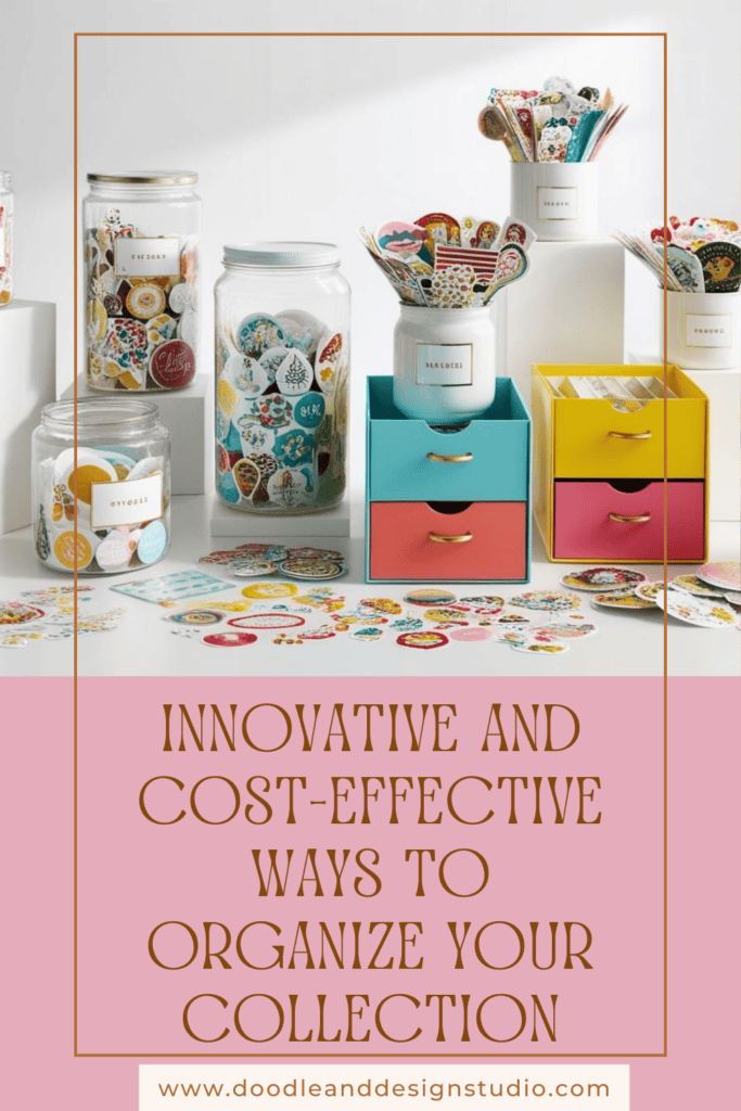 sticker storage using glass jars, easy and creative sticker storage
