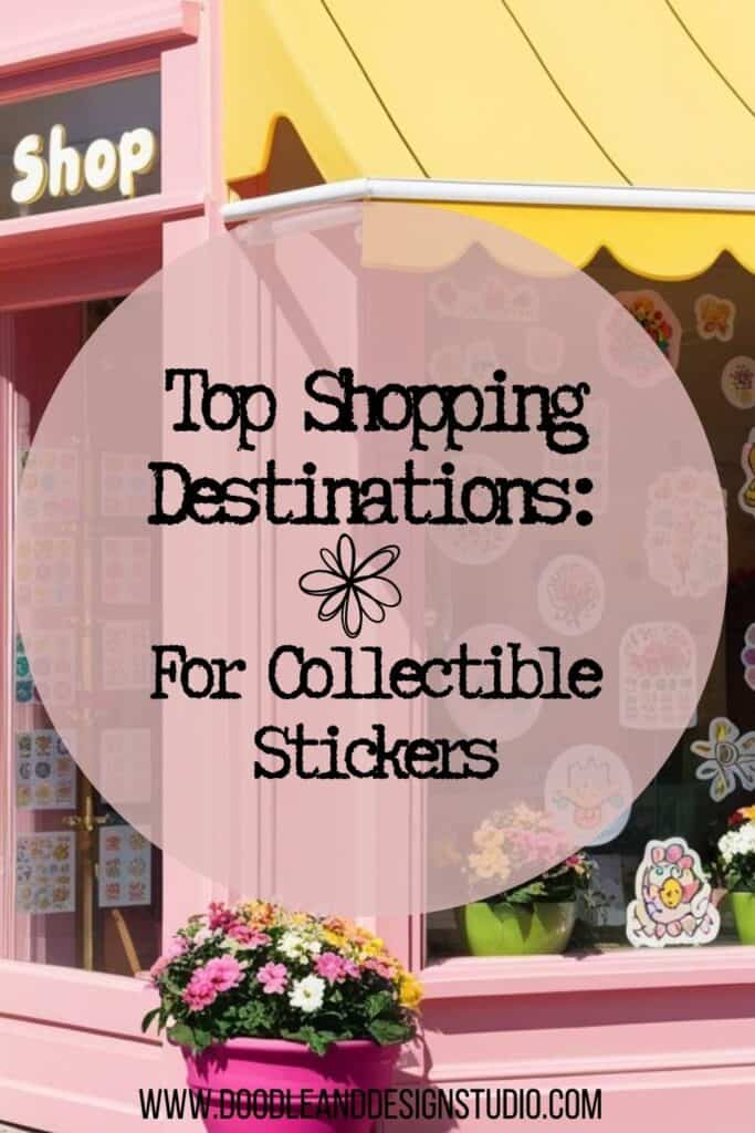 cute sticker shop outside window