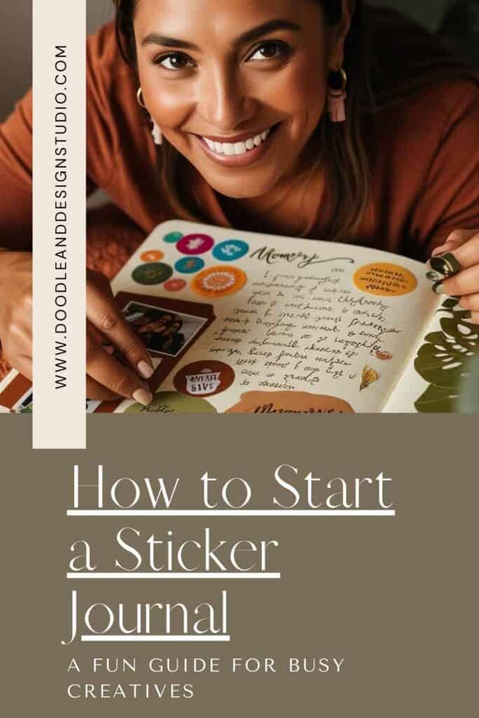 PINTEREST PIN OF HOW TO START A STICKER JOURNAL