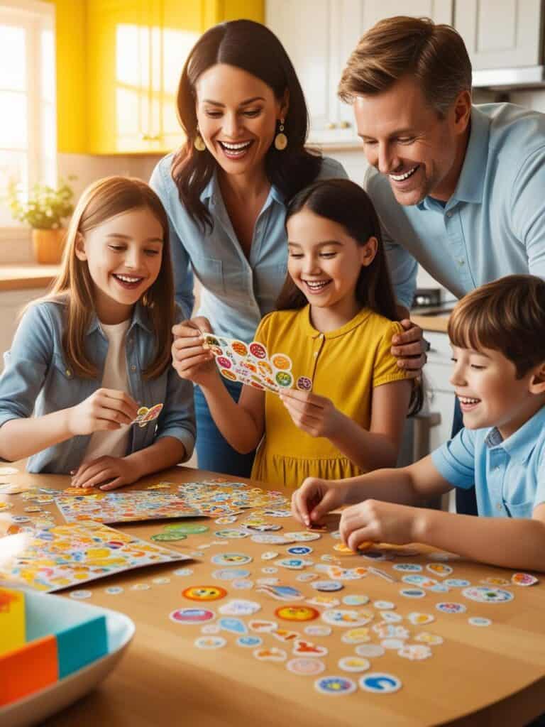 fun family activity collecting stickers