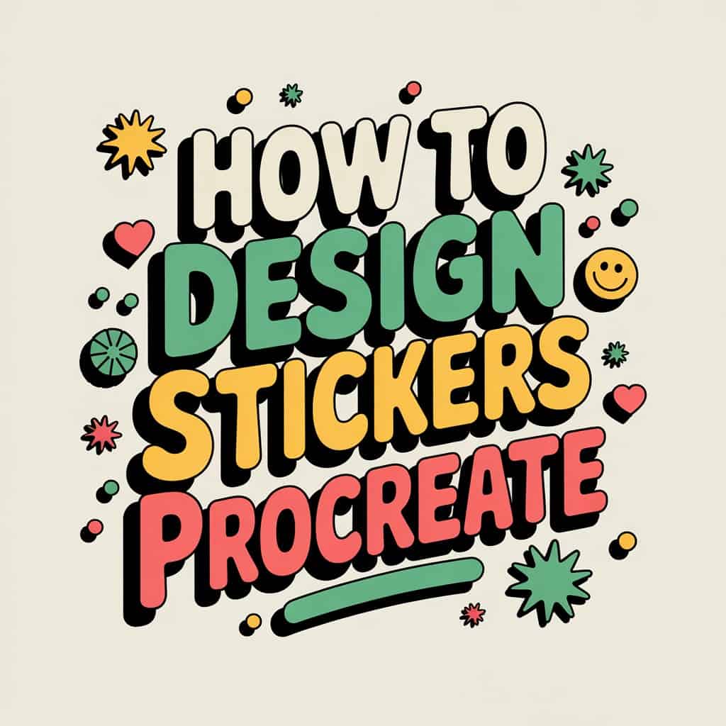 retro sticker font how to design stickers procreate
