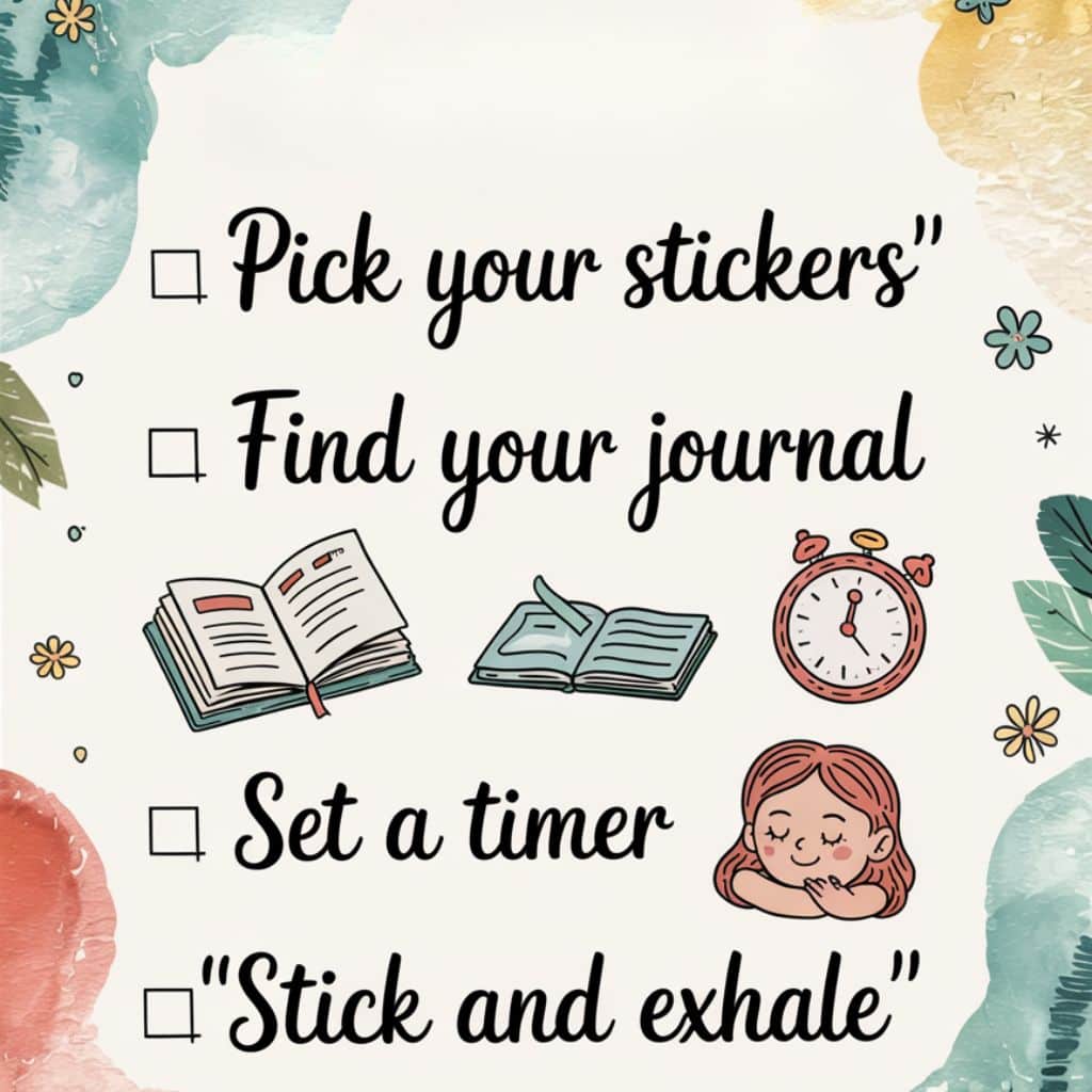 infographic with list how to use sticker therapy