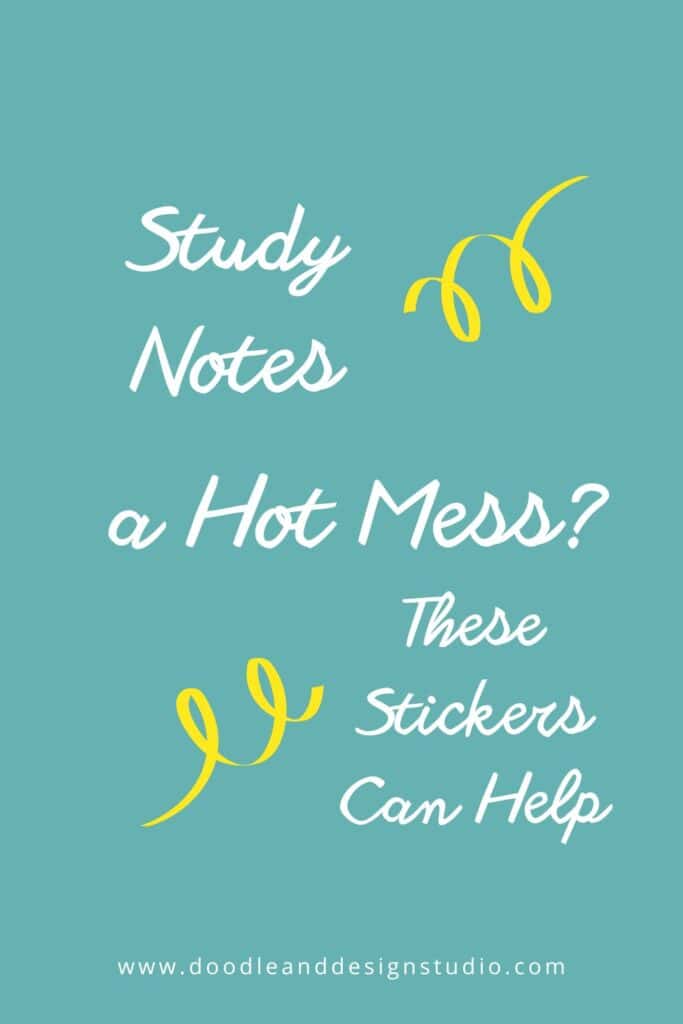How to use stickers to organize messy study notes