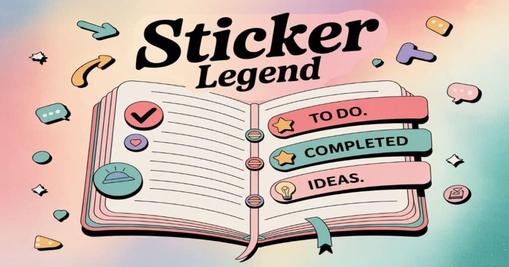 Sticker legend used to organize sections in study notes