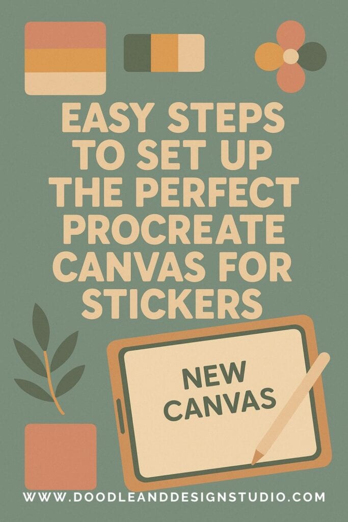 pinterest infographic for easy canvas set up in procreate
