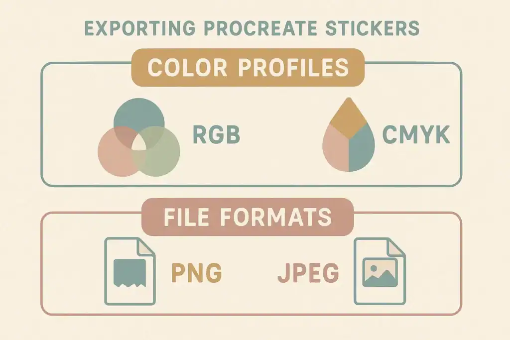 color mode guide RGB vs CMYK for sticker printing.