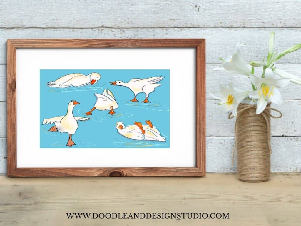 my ducks definetly are not in a row artwork from the fall shop update