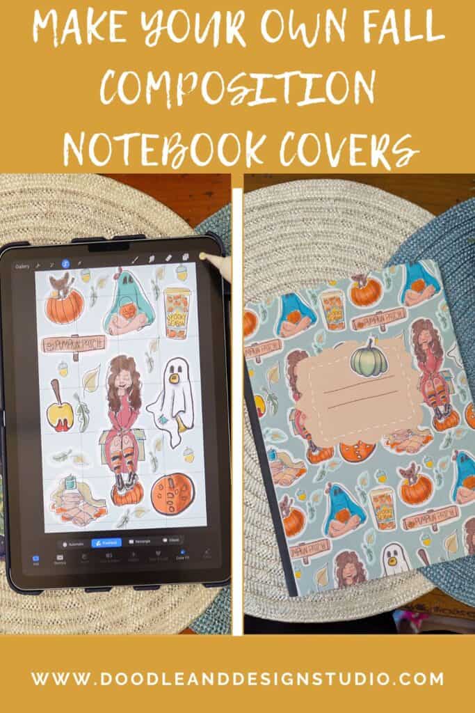 fall harvest printable notebook cover how to pinterest pin