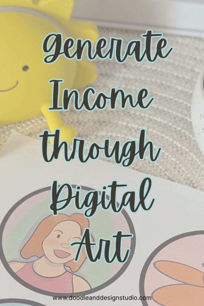 make money with digital art pinterest pin