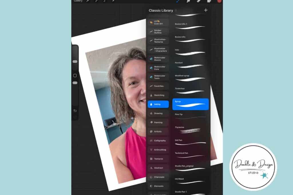 pick your favorite portrait brush for creating line art for portrait comissions