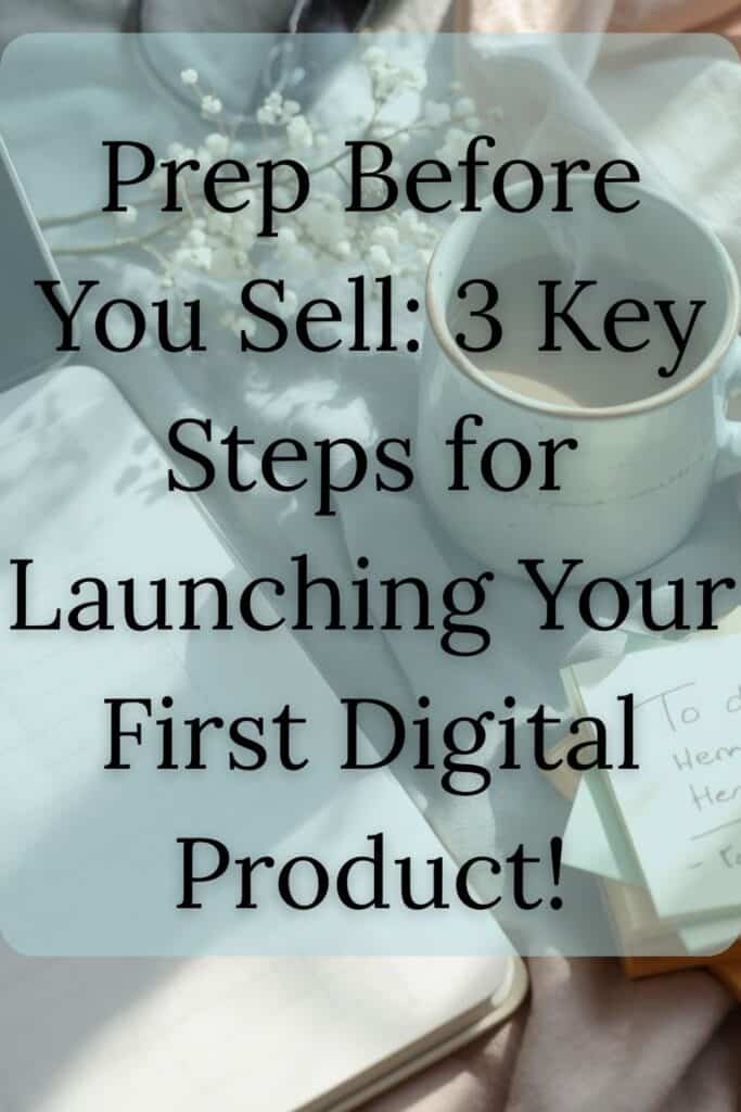 pinterest pin launching your first digital product