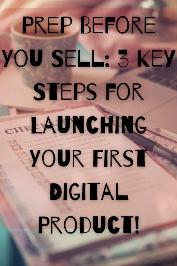 pinterest pin launching your first digital product