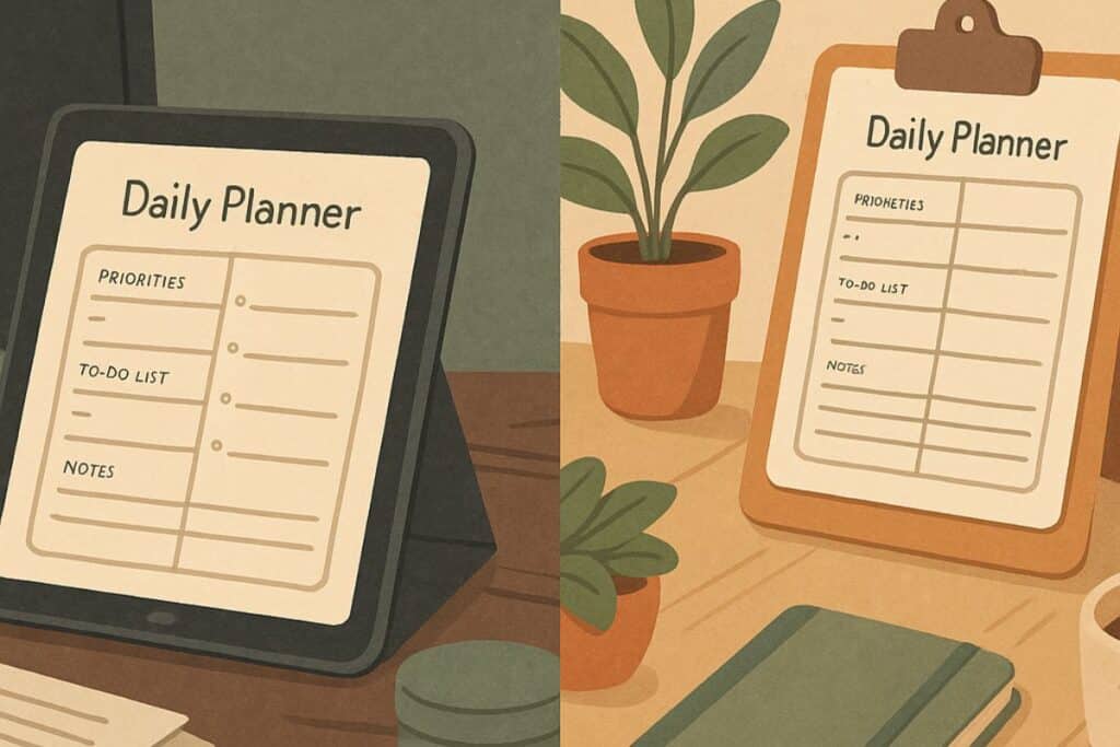 A side-by-side comparison of a poorly styled product image and a bright, cozy upgraded version with soft retro colors.