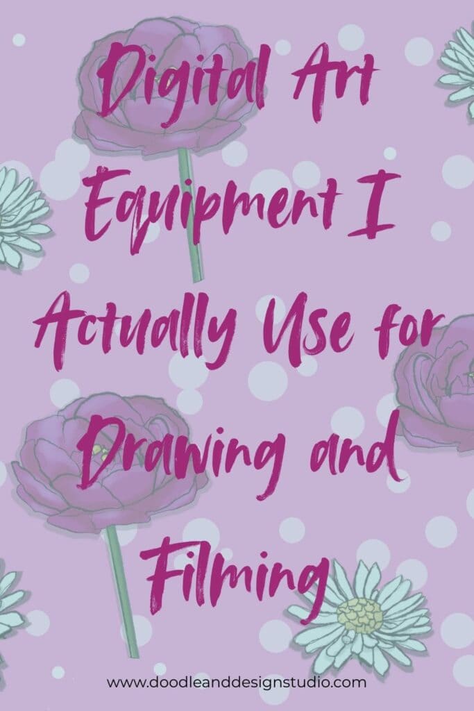 floral background Pinterest pin for digital equipment supplies